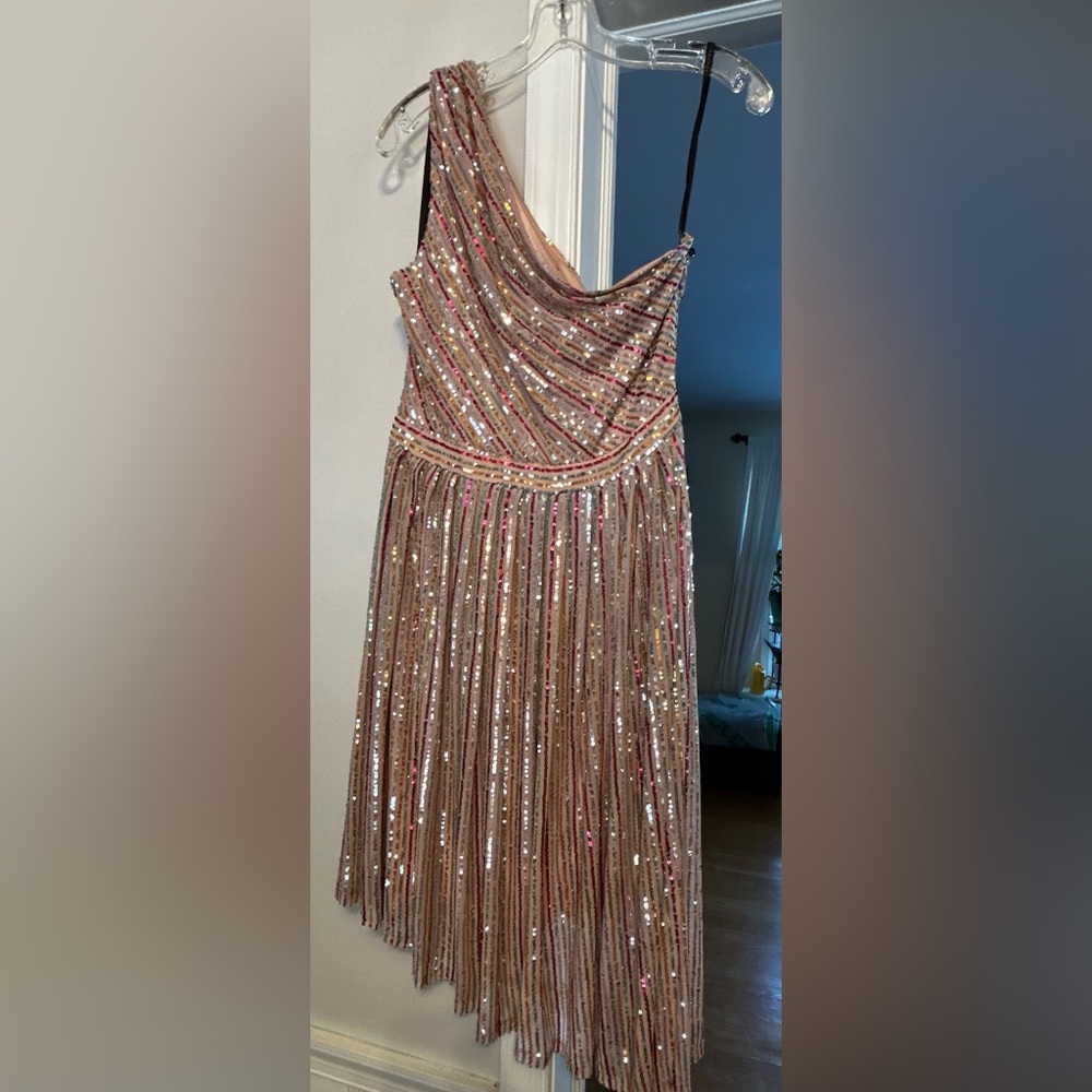 Laundry By Shelli Segal Multicolor Sequin Dress